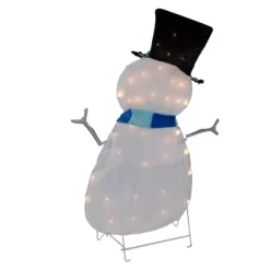 Northlight Lighted Chenille Snowman Outdoor Christmas Decoration - 32" - White Lights -Christmas Decorations Store GUEST b41ace0b 3c5b 42e3 b670 bb15724699ea