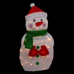 Northlight 32" Lighted 2D Chenille Snowman With Scarf Outdoor Christmas Decoration -Christmas Decorations Store GUEST b5b9c517 5c12 4bd5 820b 0a93d1f7c799
