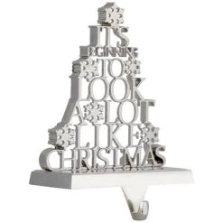 Northlight "It's Beginning To Look A Lot Like Christmas" Metal Tree Stocking Holder - 6.5" -Christmas Decorations Store GUEST b7f40ee7 3161 4a12 abbc f84de55cfe08