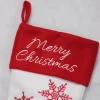 Northlight 15.25" Red And White Snowflake Embroidered Christmas Stocking -Christmas Decorations Store GUEST b84de859 69b9 457a a1ff 22aa71b9749c