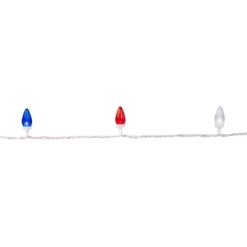 Northlight C7 LED Patriotic Christmas Lights - Blue, White And Red - 16' White Wire - 25ct -Christmas Decorations Store GUEST b857bb8b 073a 40b5 995e 29992dfe7592