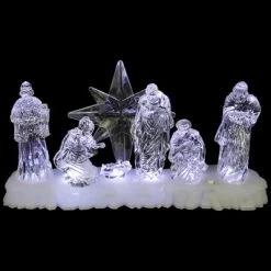 Northlight LED Lighted Nativity Scene Acrylic Christmas Decoration - 12.25" -Christmas Decorations Store GUEST b9411540 c046 477d 9835 c74fb1258881