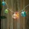 Northlight 10-Count Multicolor Globe Christmas Light Set, 6ft White Wire