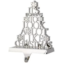 Northlight "It's Beginning To Look A Lot Like Christmas" Metal Tree Stocking Holder - 6.5" -Christmas Decorations Store GUEST bb458689 3252 4e58 90bb bdf2f8c11fff