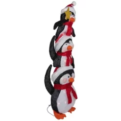 Northlight 41" Lighted Stacked Penguin Family Outdoor Christmas Decoration -Christmas Decorations Store GUEST bb945731 bb11 4a4b a829 80c47a6c1073