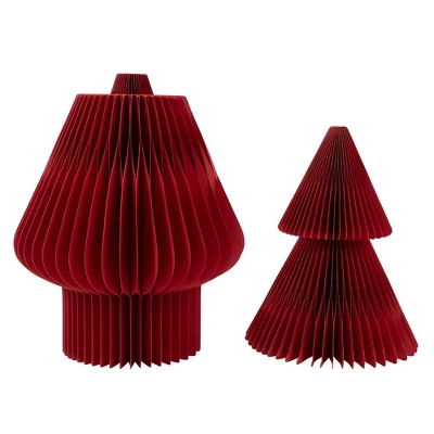 Northlight Accordion Honeycomb Foldable Paper Christmas Tree - 3' - Red 5 Northlight Accordion Honeycomb Foldable Paper Christmas Tree - 3' - Red - Image 3