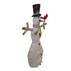 Northlight 49" White And Black LED Lighted Snowman With Top Hat Christmas Outdoor Decoration -Christmas Decorations Store GUEST be236365 1c61 41bd 99b8 cdc54f7c955d