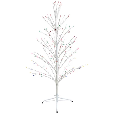 Northlight 4' Prelit Artificial Christmas Tree White Lighted Cascade Twig Outdoor Decoration - Multi-Color Lights 5 Northlight 4' Prelit Artificial Christmas Tree White Lighted Cascade Twig Outdoor Decoration - Multi-Color Lights - Image 3