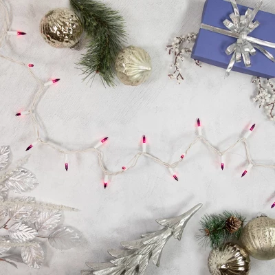 Northlight Mini Incandescent Christmas Lights - Purple - 20.25' White Wire - 100ct 3 Northlight Mini Incandescent Christmas Lights - Purple - 20.25' White Wire - 100ct