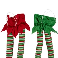 Northlight Striped Plush Elf Legs Christmas Decorations - 19" - Red And Green - Set Of 2 -Christmas Decorations Store GUEST c2b9fc36 48bf 47ef a481 0ec8cea15aa0