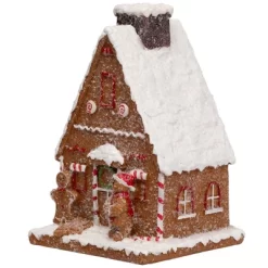 Northlight Frosted Gingerbread House With Gingerbread Man Christmas Decoration - 8.5" -Christmas Decorations Store GUEST c390c658 89ff 43a2 a781 80df7f080447