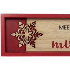 Northlight Framed "Meet Me Under The Mistletoe" Christmas Wall Decoration - 11.75" - Red -Christmas Decorations Store GUEST c501b859 3892 47e8 baf6 8095543f6882