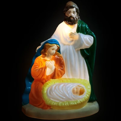 Northlight Lighted Nativity Scene Blow Mold Outdoor Christmas Decoration - 34" 3 Northlight Lighted Nativity Scene Blow Mold Outdoor Christmas Decoration - 34"