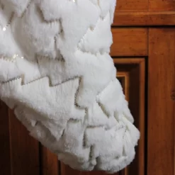 Northlight 18" White And Gold Christmas Stocking With Sequined Trees -Christmas Decorations Store GUEST c60ec4ff 5a90 4bb8 9d59 acb83e5631d3