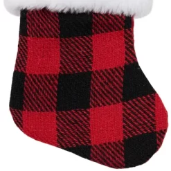 Northlight 7" Red And Black Plaid Print Christmas Stocking With Faux Fur Cuff -Christmas Decorations Store GUEST c793016b facb 4a15 a6b6 9610bba098a7