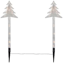Northlight Lighted Tree Christmas Outdoor Pathway Markers - 26.5" - Set Of 4 -Christmas Decorations Store GUEST cb7e07fe 8846 4865 b5c1 109752f1633c