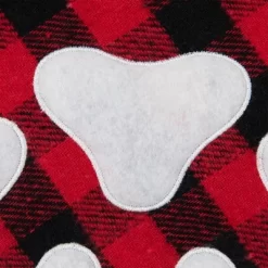 Northlight 15.5" Red And Black Buffalo Plaid Pet Embroidered Christmas Stocking -Christmas Decorations Store GUEST cece111c e8c8 4a5e bc8a 758a017a20cb