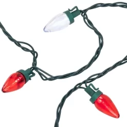 Northlight 25ct Red And Pure White LED C7 Christmas Lights - 16ft Green Wire -Christmas Decorations Store GUEST cee6d5b5 be26 4d81 919d 4b4832b0af12
