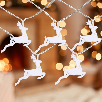 Northlight 10-ct LED Warm White Reindeer Christmas Lights - 3' Clear Wire 3 Northlight 10-ct LED Warm White Reindeer Christmas Lights - 3' Clear Wire