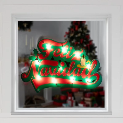 Northlight 18" Lighted 'Feliz Navidad' Christmas Window Silhouette 4 Northlight 18" Lighted 'Feliz Navidad' Christmas Window Silhouette - Image 2