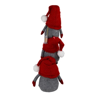 Northlight LED Lighted Triple Stacked Gnomes Christmas Decoration - 26" - Multicolor Lights 6 Northlight LED Lighted Triple Stacked Gnomes Christmas Decoration - 26" - Multicolor Lights - Image 5