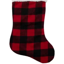 Northlight 23" Black And Red Rustic Buffalo Plaid Christmas Stocking -Christmas Decorations Store GUEST d413dc64 4355 458d 9d13 c2ef8ad43f13