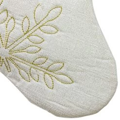Northlight 20" Cream With Gold Snowflakes Christmas Stocking With Faux Fur Cuff -Christmas Decorations Store GUEST d5208649 f004 4502 bf5d 9d1f96366058