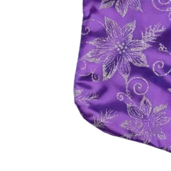 Northlight 20" Purple And Silver Glittered Floral Christmas Stocking With Shadow Velveteen Cuff -Christmas Decorations Store GUEST d59f65f5 2f42 4a27 a633 2f5a4d9cc038