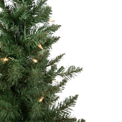 Northlight 2ct Prelit Artificial Christmas Tree Potted Porch Pine Topiary - Clear Lights 6 Northlight 2ct Prelit Artificial Christmas Tree Potted Porch Pine Topiary - Clear Lights - Image 4