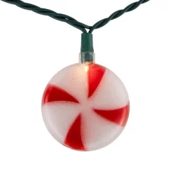 Northlight 10-Count Peppermint Candies Christmas Lights - 6ft Green Wire -Christmas Decorations Store GUEST db5b7dd3 cbd9 42bd 8c57 abc099783f56