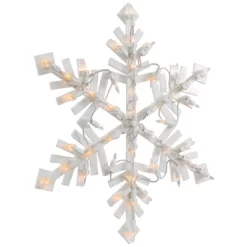 Northlight 15.5" White Lighted Snowflake Christmas Outdoor Window Silhouette -Christmas Decorations Store GUEST e1693754 653f 4483 ad69 d4a28eaf7b69