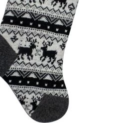 Northlight 21" Black, Gray And White Rustic Lodge Knit Christmas Stocking With High Pile Fleece Cuff -Christmas Decorations Store GUEST e29a111d 7063 415e 97a0 bc3327c0137f