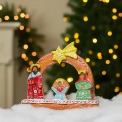 Northlight Glitter Dusted Gingerbread Holy Family Christmas Nativity Decoration - 8" -Christmas Decorations Store GUEST e387bbeb 0953 4563 8cb8 13bac1d83f15