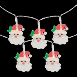 Northlight LED Micro Santa Claus Christmas Light Set - 8" Clear Wire - 10ct -Christmas Decorations Store GUEST e41275f9 a924 47db be82 be127851a8c5