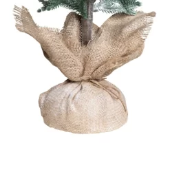 Northlight Frosted Slim Pine Artificial Christmas Tree In Burlap Base - 5' - Unlit -Christmas Decorations Store GUEST e41be32c 4591 451a 9b46 8949b878089b
