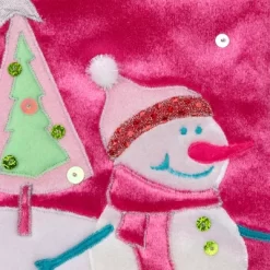 Northlight 20.5" Pink Embroidered Ice Skating Snowman And Christmas Tree Stocking -Christmas Decorations Store GUEST e577fe1f eb7f 4903 94a4 406cacee983a