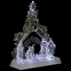 Northlight LED Lighted Nativity Scene In Stable Acrylic Christmas Decoration - 10.75" -Christmas Decorations Store GUEST e64e39de 81e2 4747 a103 f71f637f1f8d