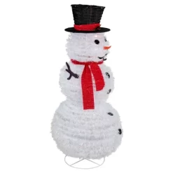 Northlight 4' Lighted Pop-Up Snowman Outdoor Christmas Decoration -Christmas Decorations Store GUEST e6846057 23a4 4d19 86f8 19dc47b19ebf