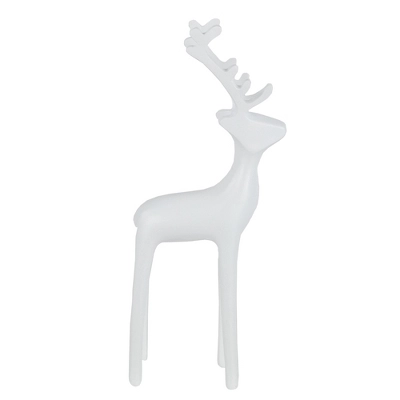 Northlight Solid Petite Reindeer Christmas Decoration - 8.25" - White 6 Northlight Solid Petite Reindeer Christmas Decoration - 8.25" - White - Image 4