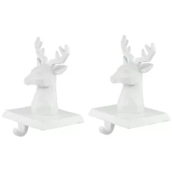 Northlight Set Of 2 White Reindeer Head Christmas Stocking Holders 5.75" -Christmas Decorations Store GUEST e8035d69 8029 4d7f b915 54241c0177e0
