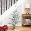 Northlight Frosted Slim Pine Artificial Christmas Tree In Burlap Base - 5' - Unlit -Christmas Decorations Store GUEST e9183639 2ebc 4a0c 858e 8644075c99f5