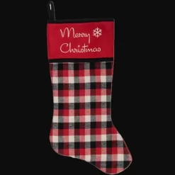 Northlight 20.5-Inch Red, Black, And White Plaid Christmas Stocking With Fleece Cuff -Christmas Decorations Store GUEST eb64ef1b abee 44c4 88a5 2726d90b6355