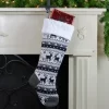 Northlight 21" Black, Gray And White Rustic Lodge Knit Christmas Stocking With High Pile Fleece Cuff -Christmas Decorations Store GUEST ed707825 cc25 4bff a8a9 be98c644ae04