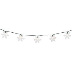 Northlight 10-Count White Glittered Snowflake Christmas Light Set, 6ft Green Wire -Christmas Decorations Store GUEST ef4c3104 807a 40bb a05e 5fa66cff1246