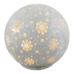 Northlight LED Lighted Snowflakes Glass Globe Christmas Decoration - 6" - White -Christmas Decorations Store GUEST ef9c2b98 c713 406c 9a5e 578899df0737