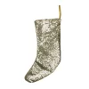 Northlight 17.5" Gray And White Sequins Accented Christmas Stocking