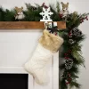 Northlight Cable Knit Christmas Stocking With Faux Fur Cuff - 20.5" - Cream And Beige -Christmas Decorations Store GUEST f14b6c3d b210 418f 9f34 a4cd7335592f