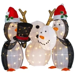 Northlight LED Lighted Penguins Building Snowman Outdoor Christmas Decoration - 35" - Set Of 3 -Christmas Decorations Store GUEST f1617621 c6f9 419e a387 2f53ce6eab80