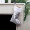 Northlight 19" White And Silver Sequin Christmas Stocking With White Faux Fur Cuff -Christmas Decorations Store GUEST f2f160ac a67b 4e12 80de 39c5910704e2