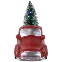 Northlight LED Lighted Pine Tree In Vintage Truck Christmas Decoration - 10" - Red -Christmas Decorations Store GUEST f3aa08f6 c367 45a1 b2de 097ca07f065d